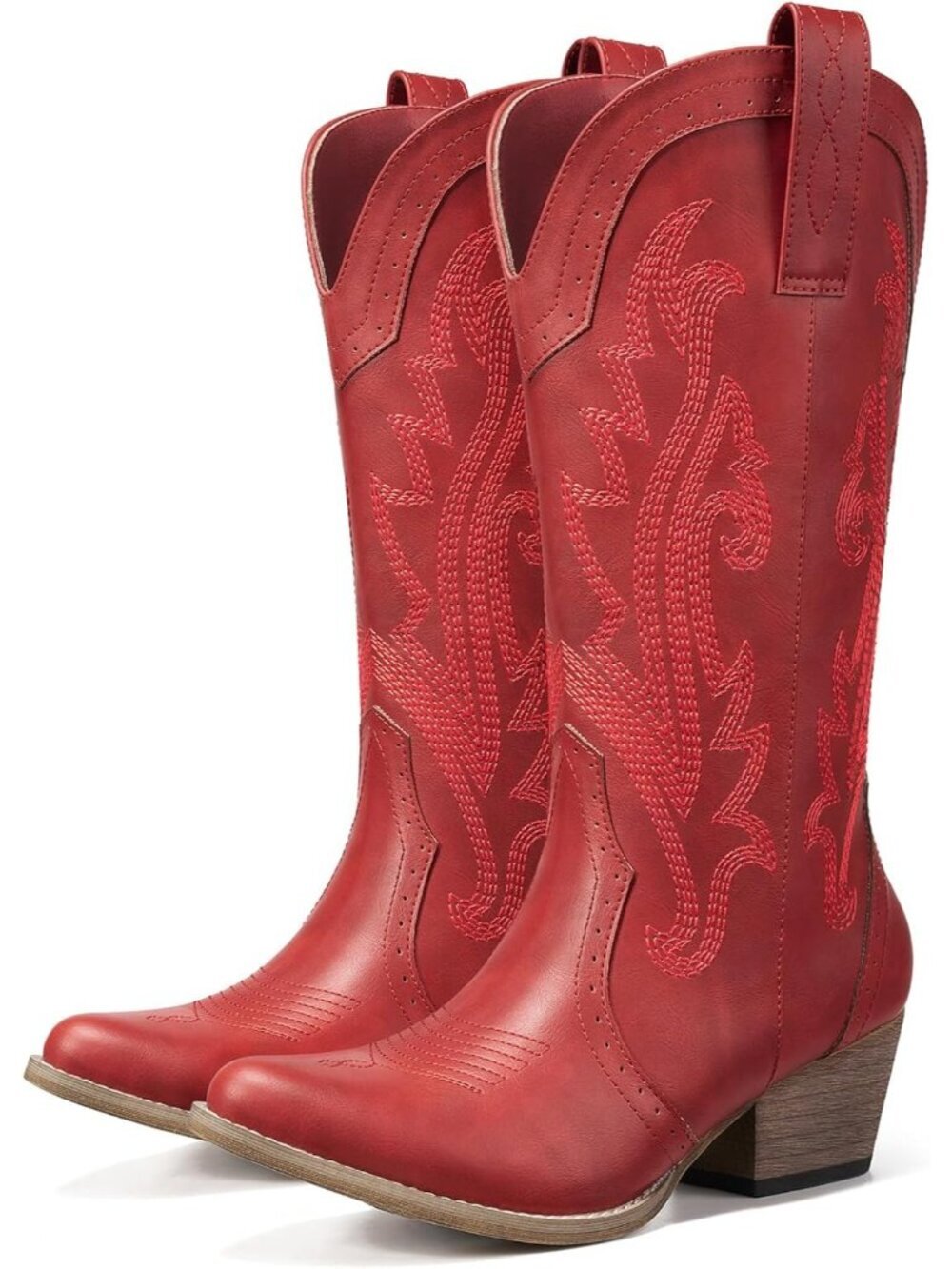 Women Tango Red Synthetic Cowgirl Pointed Toe Western Boots for Outfits Walking